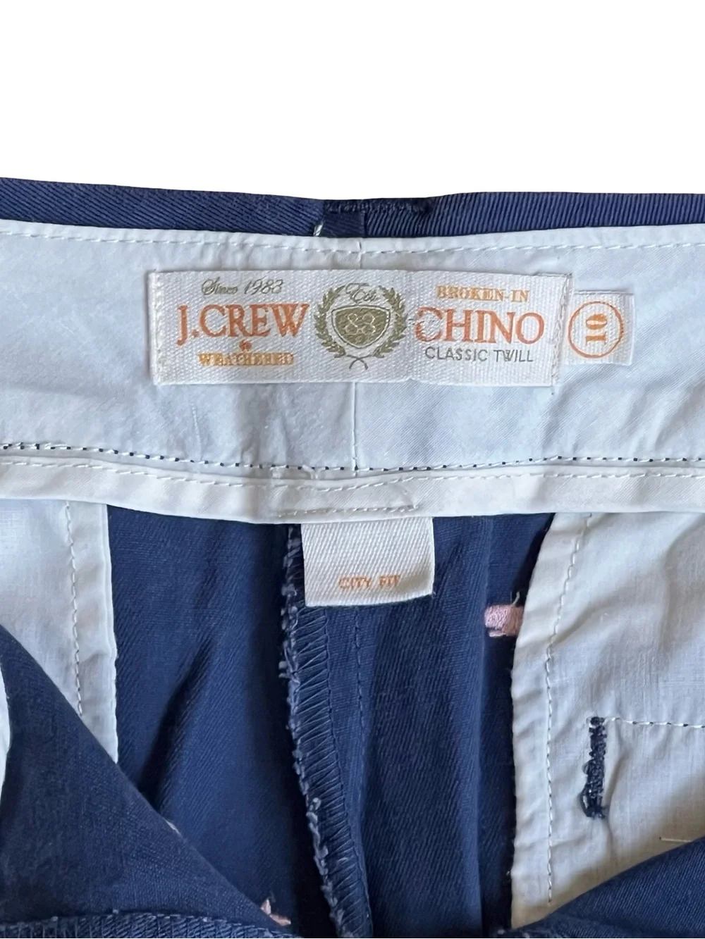 J. Crew Women’s Sz 10 Blue Whale Embroidered Shorts Chino Stretch Cotton Twill
